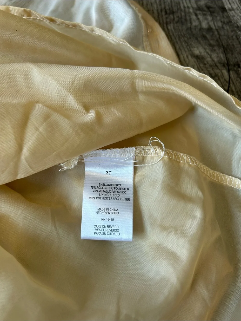 Biscotti Collection Girls Gold Party Dress 3T